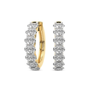 18kt Yellow Gold Oval Lab Diamond Hoop Earrings (1 Ct. Tw.)