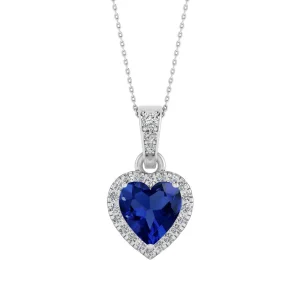 Blue Sapphire Love Pendant